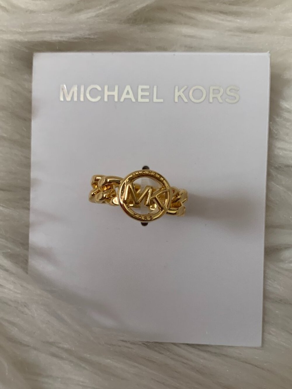 MICHAEL KORS Chainlink Ring in Gold RING SIZE 7/8